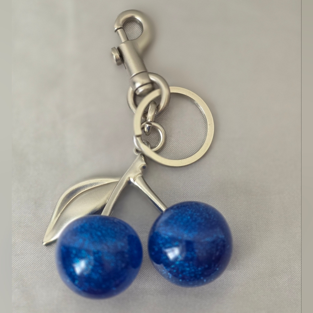 Blue Cherry Keychain Charm - Women Accessories